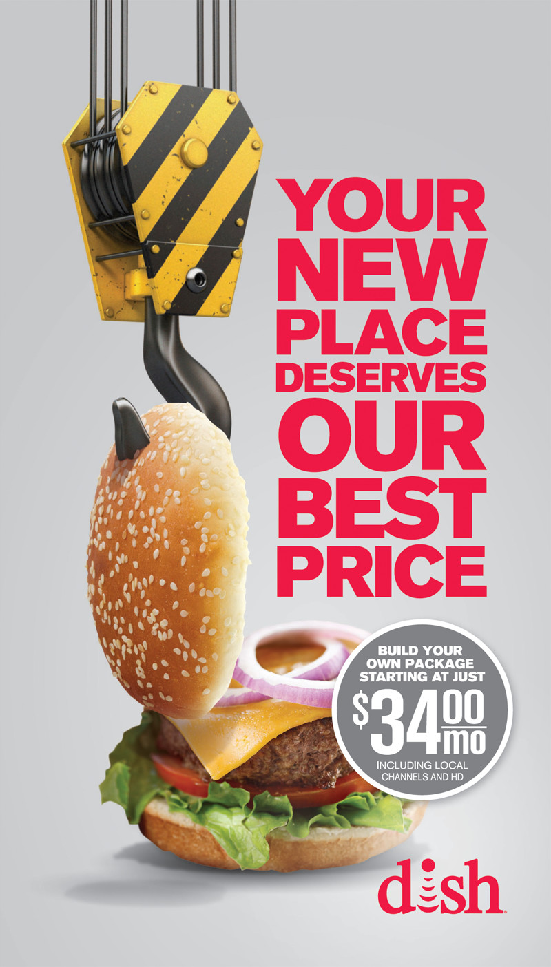 DISH burger advertisement